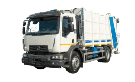 Hecklader-Müllwagen auf Renault Trucks 18 Fahrgestell